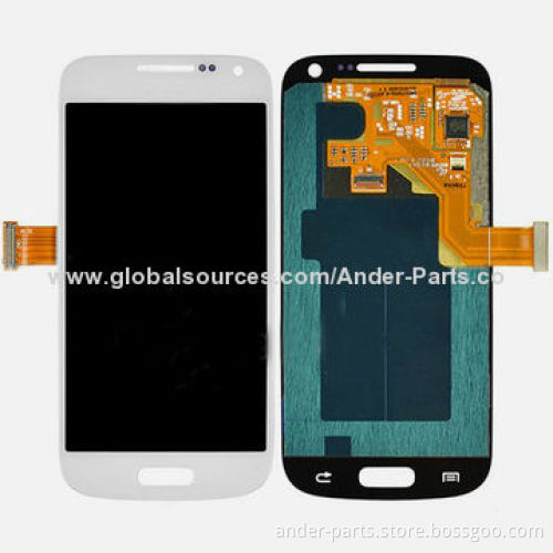 LCD display with touchscreen digitizer for Samsung Galaxy S4 Mini i9195 i9190, White/Blue